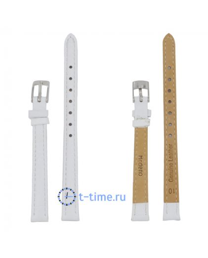 Ремешок Modeno 10 мм бел croco с серебряной застёжкой A000