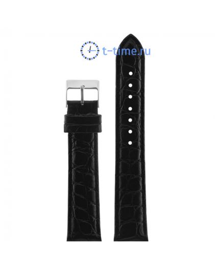 Nagata 20 мм чер croco лак с серебряной застежкой