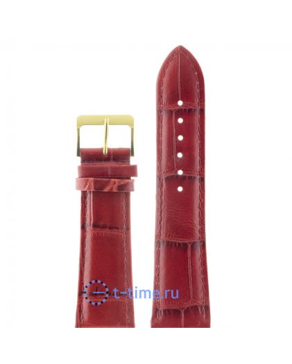 Nagata 24 мм красный croco с золотой застёжкой
