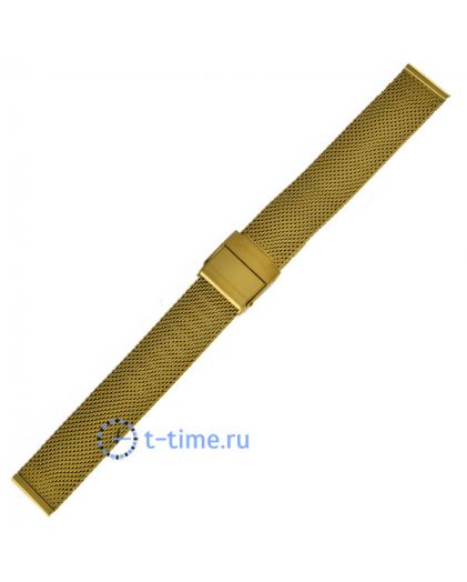 Браслет для часов PERFECT 16мм 06-16IPGL сетка мелкая желтое золото