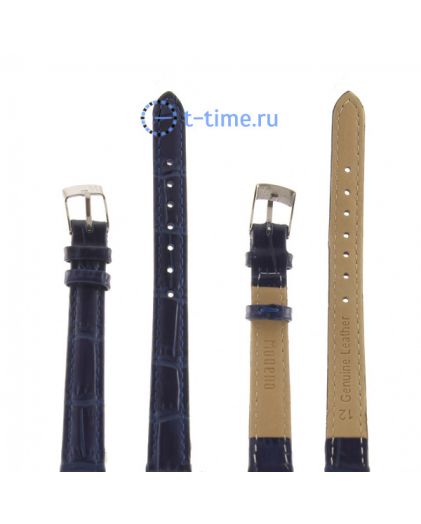 Ремешок для часов Modeno 12 мм син металл croco с серебряной застёжкой K017