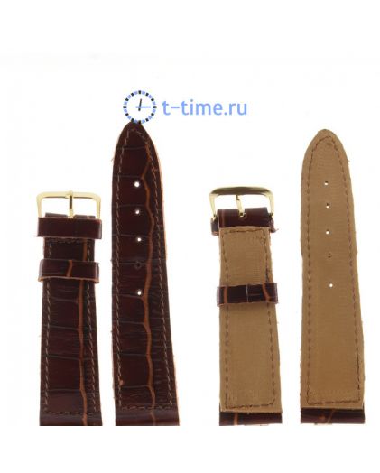 Ремешок для часов ЗНАМЯ №12 мод 22 мм кор croco лак зол заст