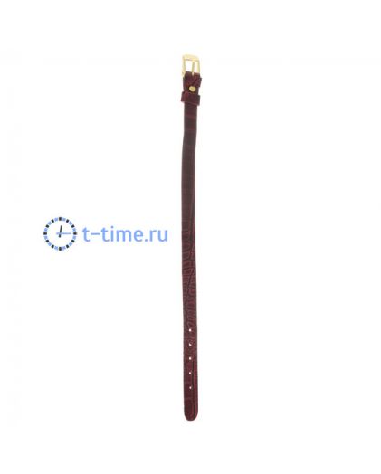 Ремешок ЗНАМЯ №252 мод. 10 мм бордо croco лак зол заст