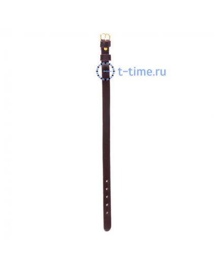 Ремешок для часов ЗНАМЯ №252 мод. 10 мм т.бордо лак зол заст