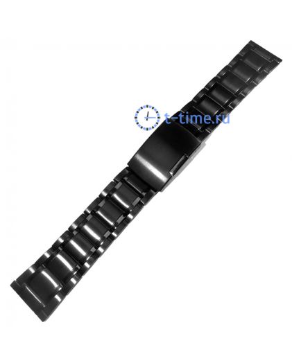 Браслет для часов INOX Plus N-412-24 Black черный 24 мм