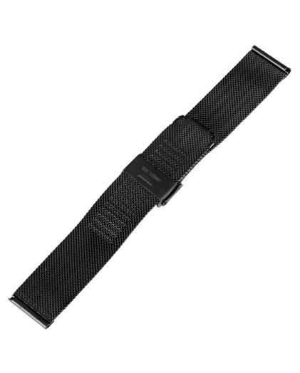 Браслет для часов миланское плетение 18 мм черный