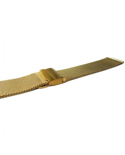 Браслет для часов миланское плетение 22 мм золотистый