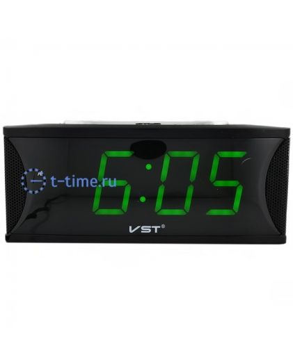 Часы сетевые Vst VST719-4 часы 220В зел.цифры-30