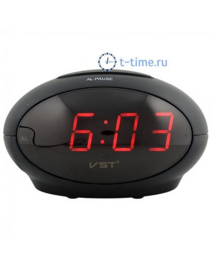 Часы сетевые VST711-1 часы 220В крас.цифры-40