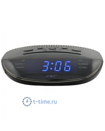 Часы сетевые VST908-5 часы 220В+ радио син.цифры+ блок-40