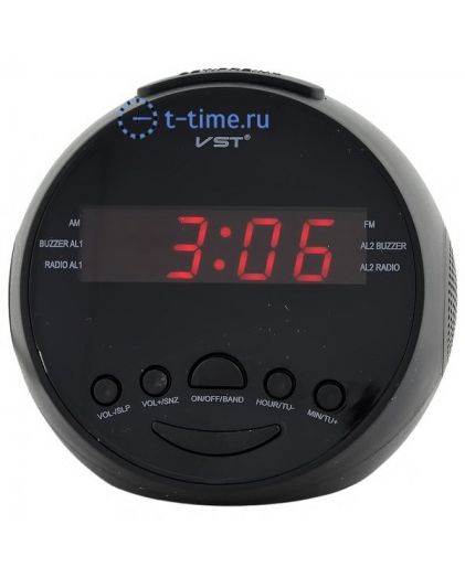 Часы сетевые VST909-1 часы 220В+ радио красн.цифры-30