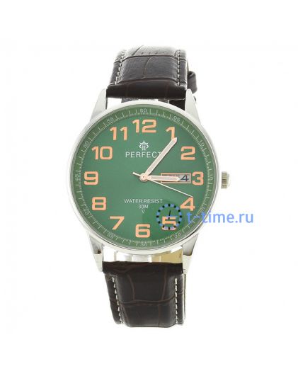 Часы PERFECT A4010B N корп - хр циф - зел рем кор