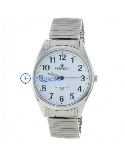 Часы PERFECT A4009D корп-хр циф - бел с черн резинка