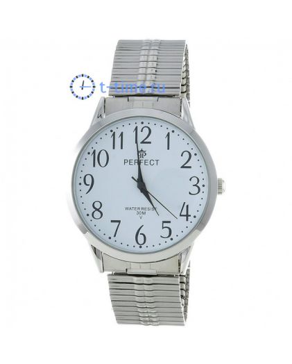 Часы PERFECT A4020W корп-хр циф-бел с чер