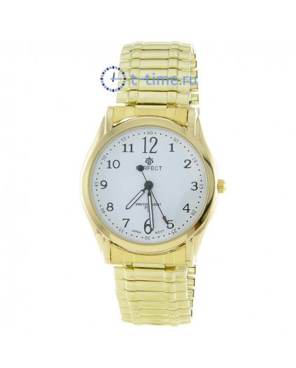 Часы PERFECT X696G корп-желт циф-бел резинка