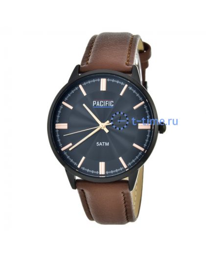 Pacific X0060-11 корп-черн циф-черн браслет-коричн