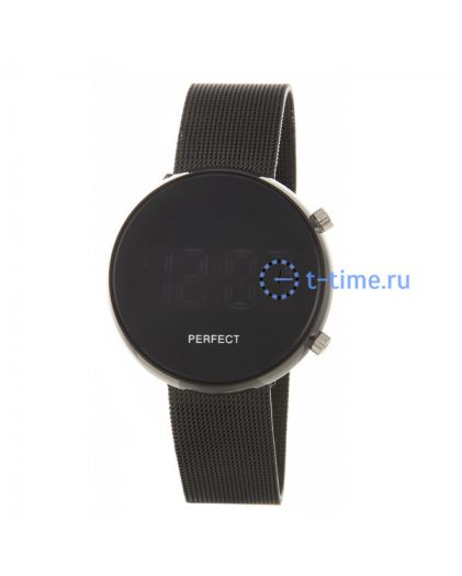 Часы PERFECT A8044 корп-чер циф-чер LED сетка