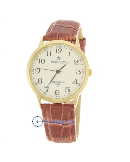 Часы PERFECT A4011E корп-жел, циф-бел кор. рем