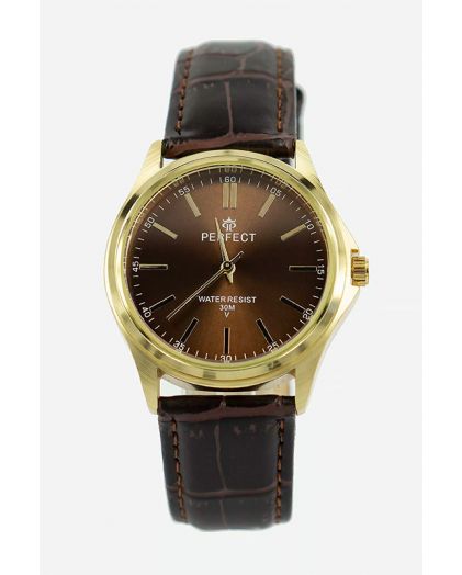 Часы PERFECT A4024I-1 корп. желт циф-кор., т-кор. рем