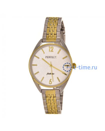 Часы PERFECT S347-6 корп-хром с жел циф-бел