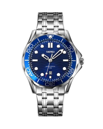Skmei 9276SSIBU silver/ blue-steel strap