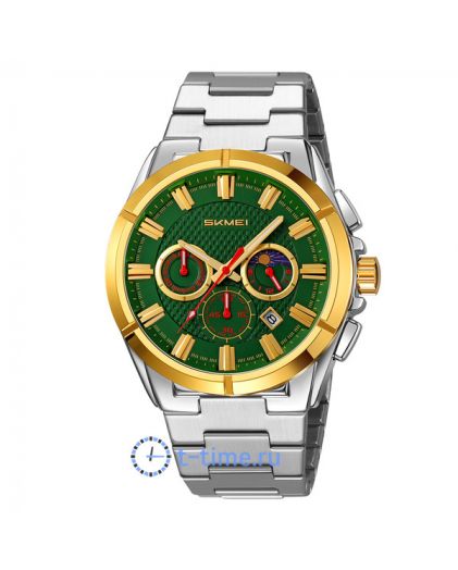 Skmei 9355TGDGN silver gold/green