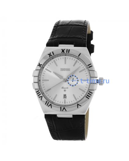Skmei 9257LSIWT-B silver/white-leather (man)