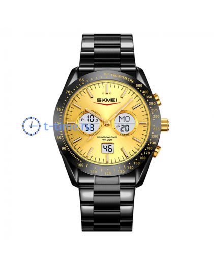 Skmei 2503BKGDWT black/gold/white-stainless steel