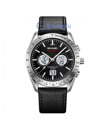 Skmei 2503LSIBKWT silver/black/white-leather