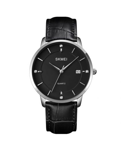 SKMEI 1801LSIBK silver/black leather