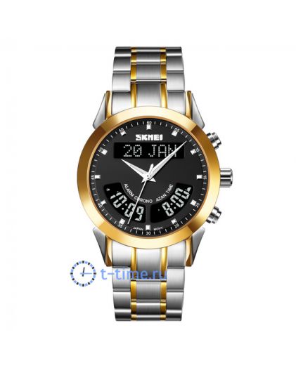 Skmei Q036SGDBK silver/gold/black-steel