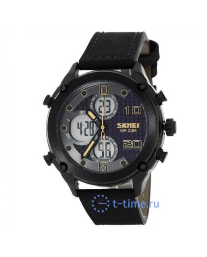 Skmei 1975LBKWT black/white leather