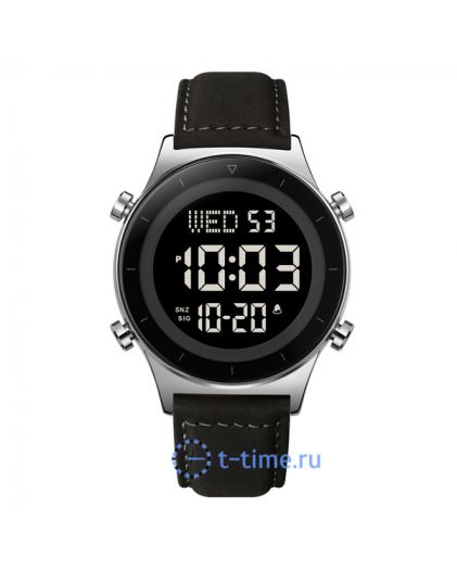 Skmei 2079LSIBK silver/black-leather