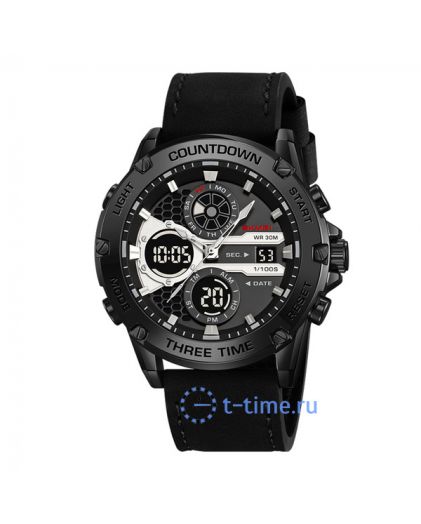 Skmei 2502LBKBK black/black-leather