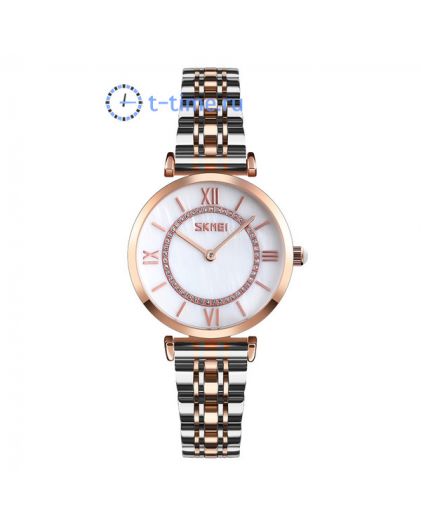 Skmei 9198TRGWTH-S rose gold/silver-white lady size