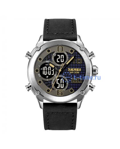 Skmei 1975LSIBK silver/black-leather