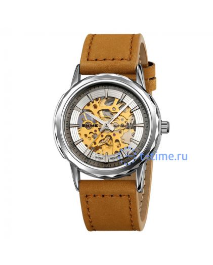 Skmei M035LSILTBN silver/light brown-leather