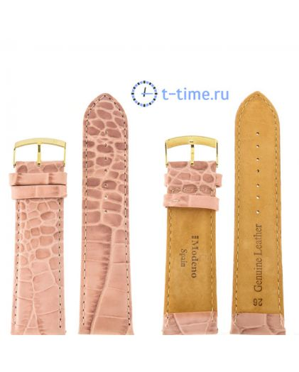 Ремешок Modeno 26 мм роз croco с золотой застёжкой K02N