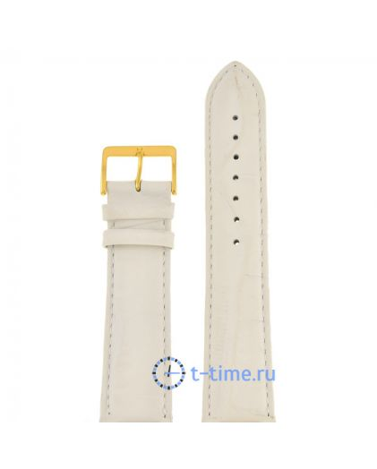 Nagata 22 мм бел croco с золотой застёжкой