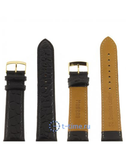 Ремешок Modeno 22 мм чер croco K011 с зол. застежкой