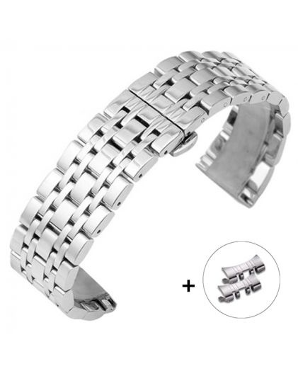Браслет TIOTIME B117V-175-24S 24 мм литой бабочка серебристый