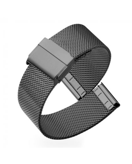 Браслет для часов TIOTIME B376-175-12B 12 мм миланское плетение черный