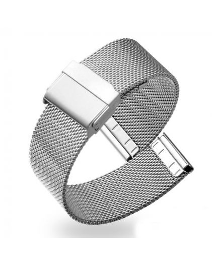 Браслет TIOTIME B376-180-24S 24 мм сетка серебристый