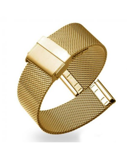 Браслет TIOTIME B376-175-22G 22 мм сетка желтое золото