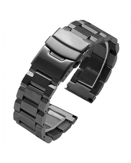 Браслет для часов TIOTIME B143-190-22B 22 мм литой матовый черный