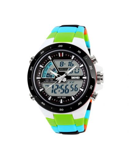 Часы SKMEI 1016CMGN green coloful strap