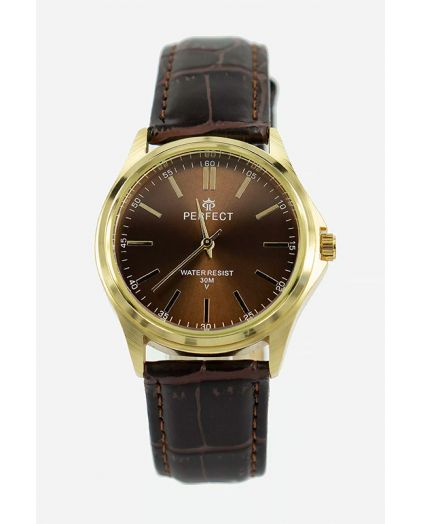 Часы PERFECT A4024I-1 корп. желт циф-кор., т-кор. рем