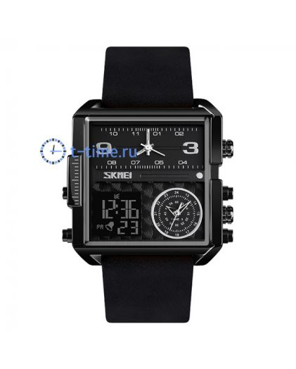 Skmei 1584LBKBK black black leather belt