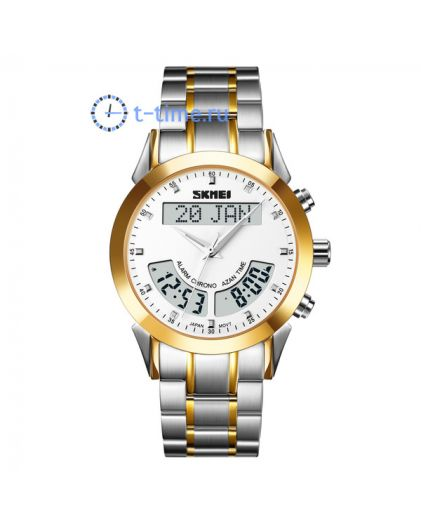 Skmei Q036SGDWT silver/gold/white-steel