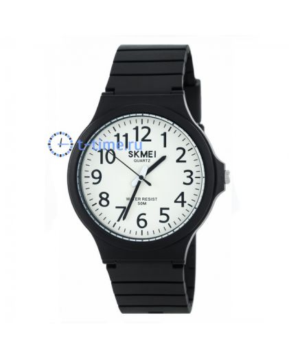 Skmei 2108BKWT-AC black/white-arabic numerals